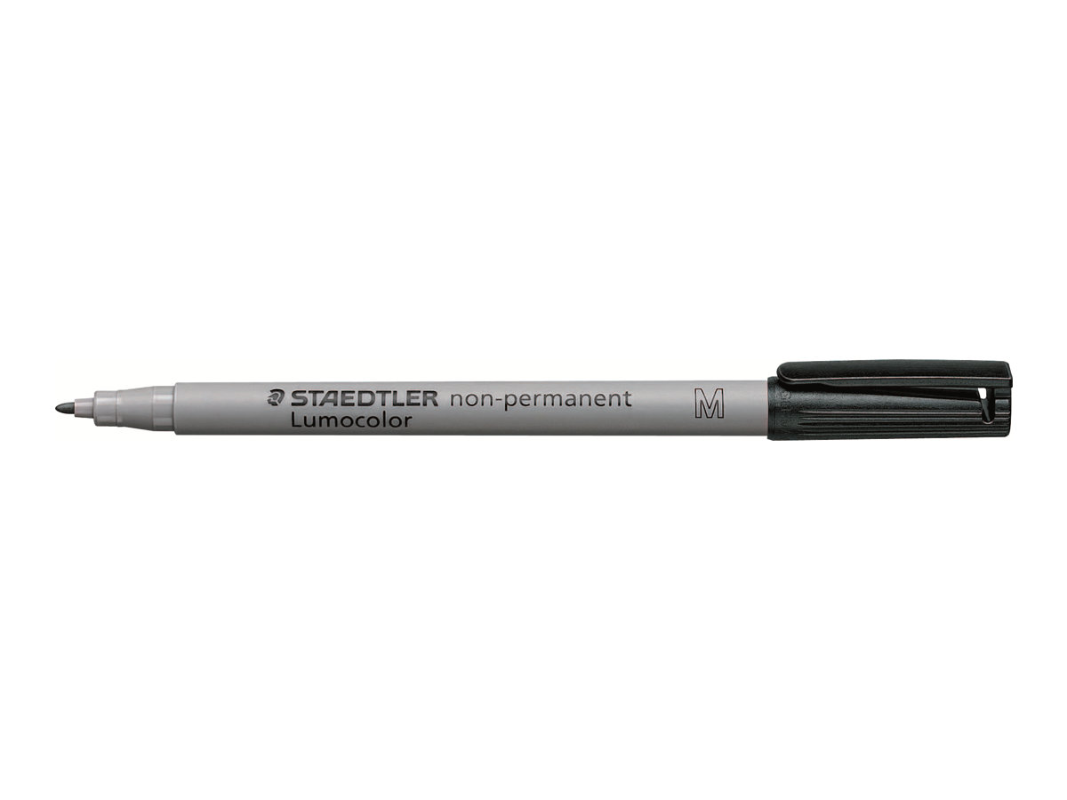 STAEDTLER Lumocolor Folienstifte schwarz 1,0 mm nonpermanent, 10 St