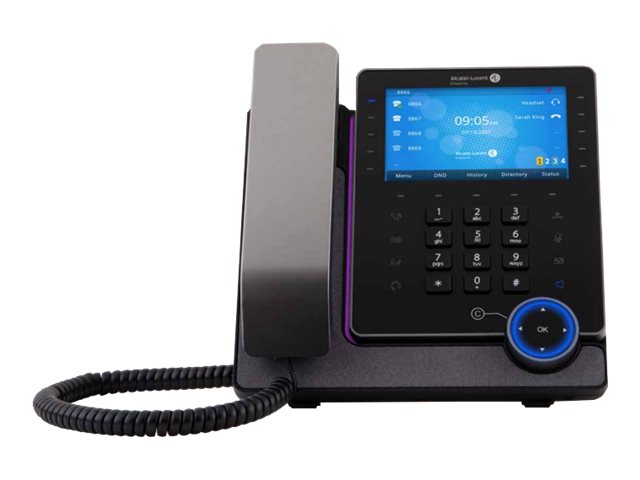 ALCATEL-LUCENT ENTERPRISE M8 SIP DeskPhone Tischtelefon 12 cm 5 Zoll LCD Farbdisplay verstellbarer Ständer Bluetooth WLAN 20 Konten ALCATEL-LUCENT ENTERPRISE M8 SIP DeskPhone Tischtelefon 12 cm 5 Zoll LCD Farbdisplay verstellbarer Ständer Bluetooth WLAN 20 Konten