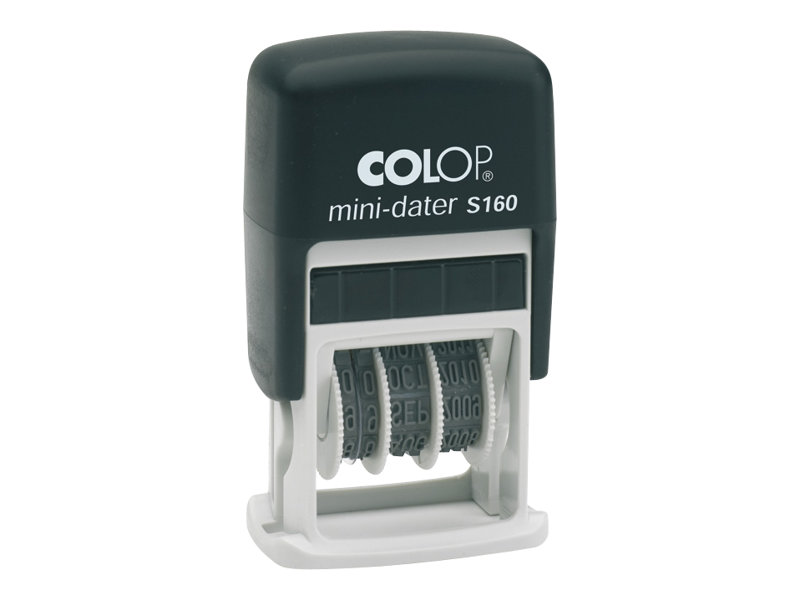 COLOP Datumstempel mit Text Bezahlt Mini-Dater S 160/L selbstfaerbend blau rot, 1 St.
