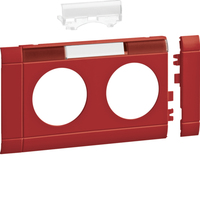 TEHA Modularblende 2fach Steckd beschr. 80mm rot TEHA Modularblende 2fach Steckd beschr. 80mm rot