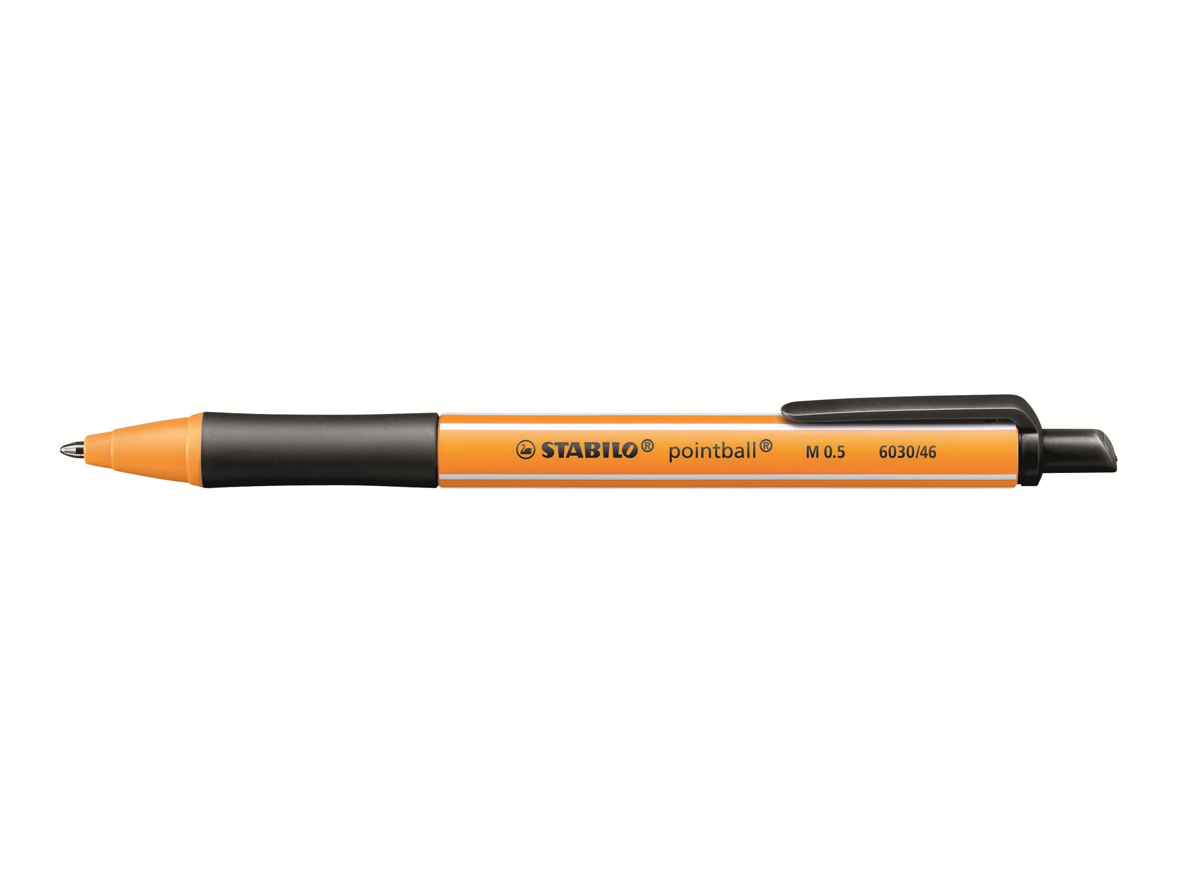 STABILO Kugelschreiber pointball orange/weiss, Schreibfarbe: farbsortiert, 6 St.