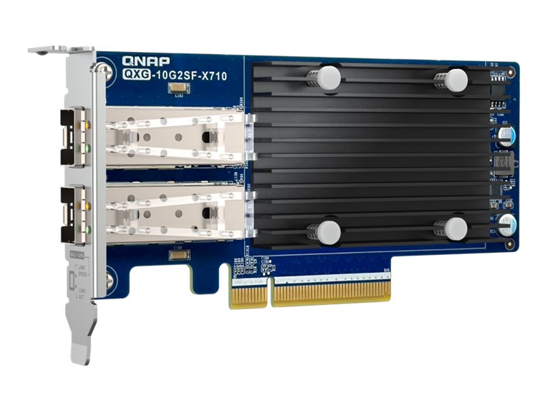 QNAP Dual-port SFP+ 10GbE network expansion card low-profile form factor PCIe Gen3 x8