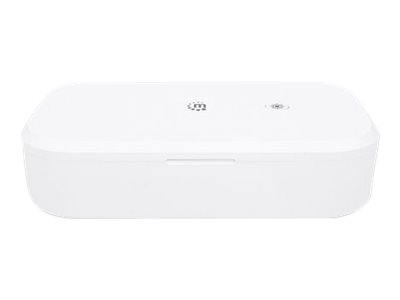 MANHATTAN UV-Desinfektionsbox fuer Smartphones Sterilisator mit UV-Licht fuer Handys Masken Kreditkarten und mehr weiss