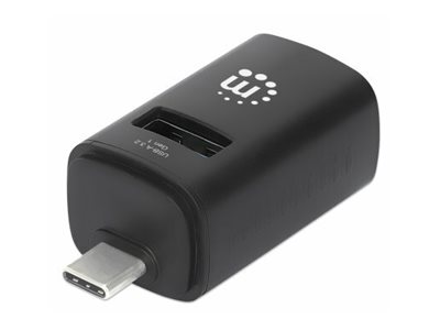 MANHATTAN 3-Port USB Typ-C Kombo-Hub USB-C-Stecker auf 3x USB-A 1x 5 Gbit/s USB USB 3.2 Gen 1 2x 480 Mbit/s USB 2.0 Strom über USB