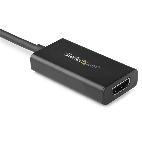 STARTECHCOM DisplayPort to HDMI Adapter with HDR 4K 60Hz Black DP to HDMI Converter