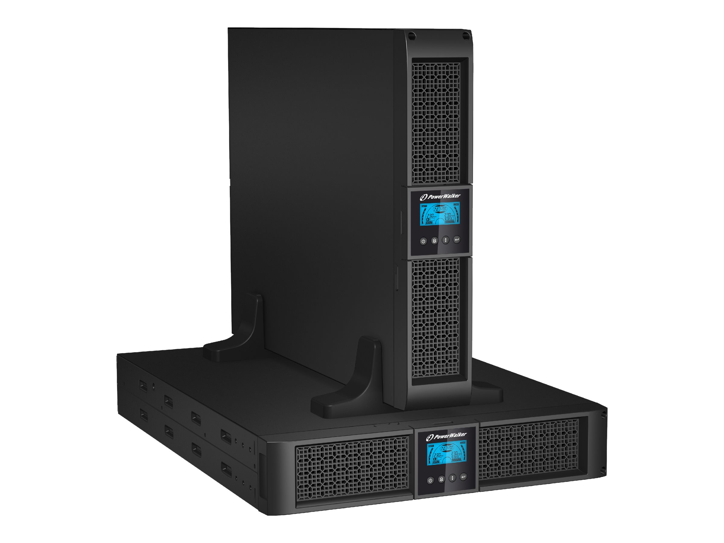 POWERWALKER VI 1500 RT HID 1500VA 1350W Line-Interactive USV Tower/Rack AVR LCD Reine Sinuswelle SNMP Slot
