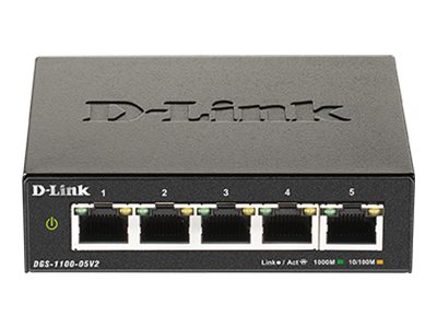 D-Link DGS-1100-05V2 5-Port Gigabit Smart Switch D-Link DGS-1100-05V2 5-Port Gigabit Smart Switch