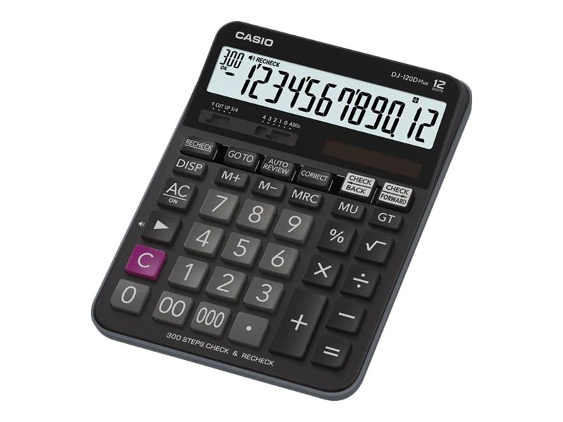 CASIO DJ120D Plus Tischrechner schwarz