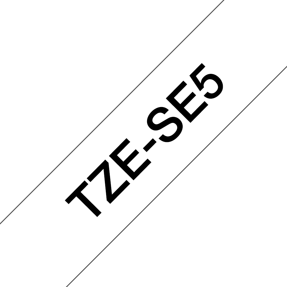 Spezialband TZeSE5 Sicherheit Schwarz auf Weiss 24mm x 8m