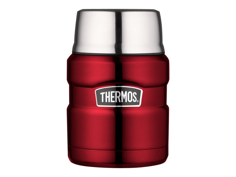 Thermos Isolier-Speisebehälter SK Food JAR 470,0 ml rot silber