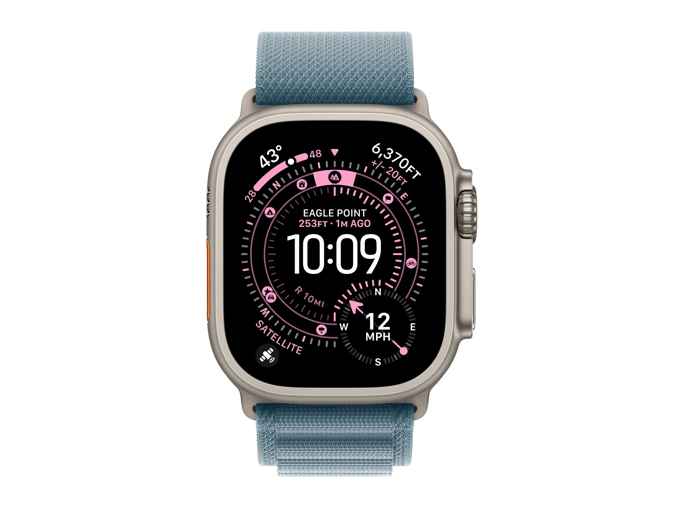APPLE Watch Ultra 3 GPS + Cellular 49mm Natural Titanium Case with Light Blue Alpine Loop - Medium