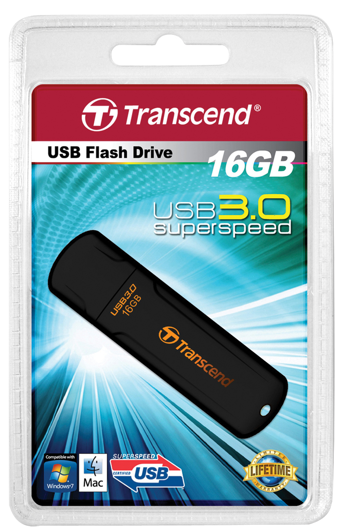 TRANSCEND JetFlash 700 16GB USB 3.0 Flash Drive 75MB/s schwarz