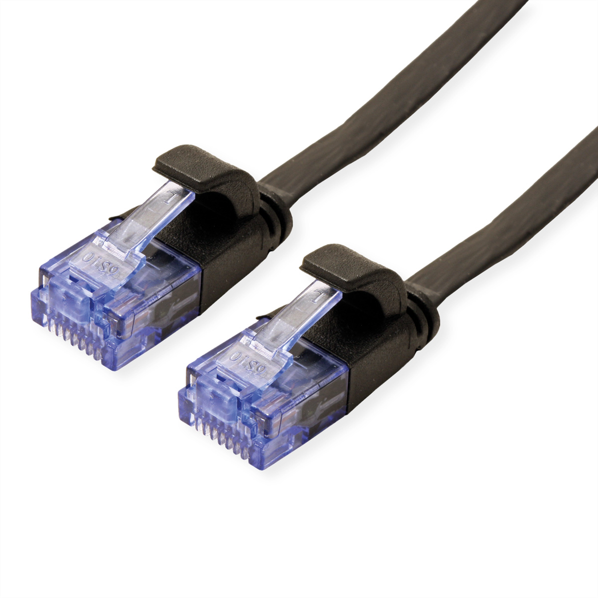VALUE Patchkabel Kat.6A Class EA UTP schwarz 3m extra-flach