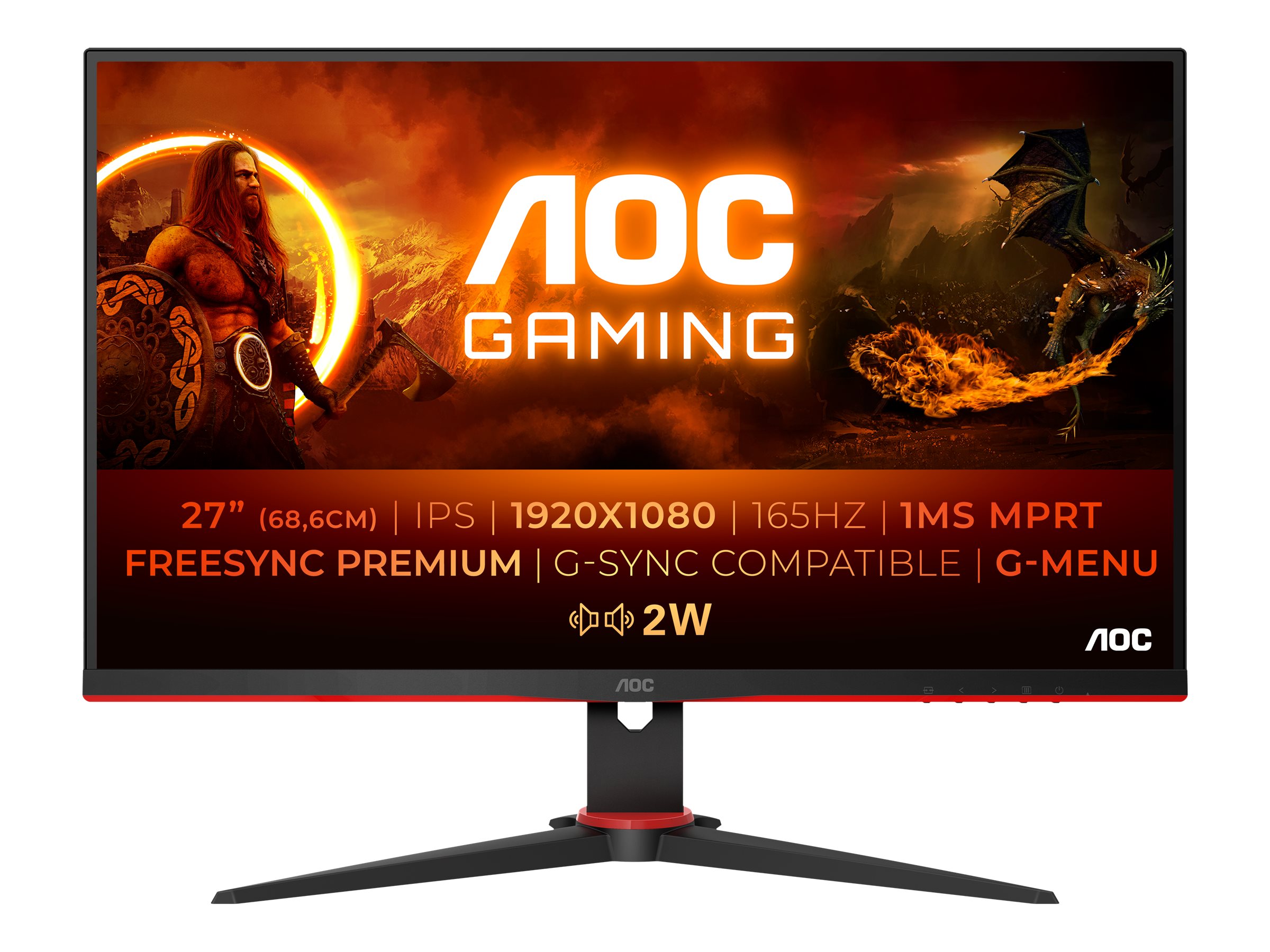 AOC 27G2SPAE/BK 68,58cm 27Zoll monitor HDMI DP VGA