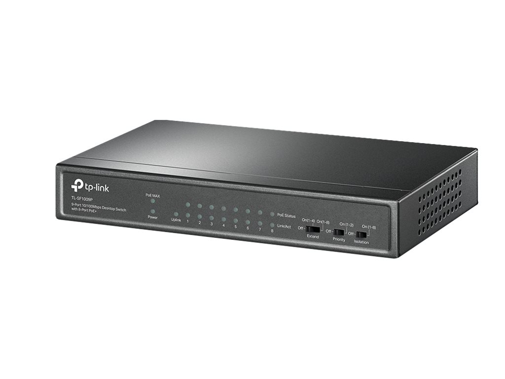TL-SF1009P 9-Port 10/100Mbps (8x PoE+) Switch
