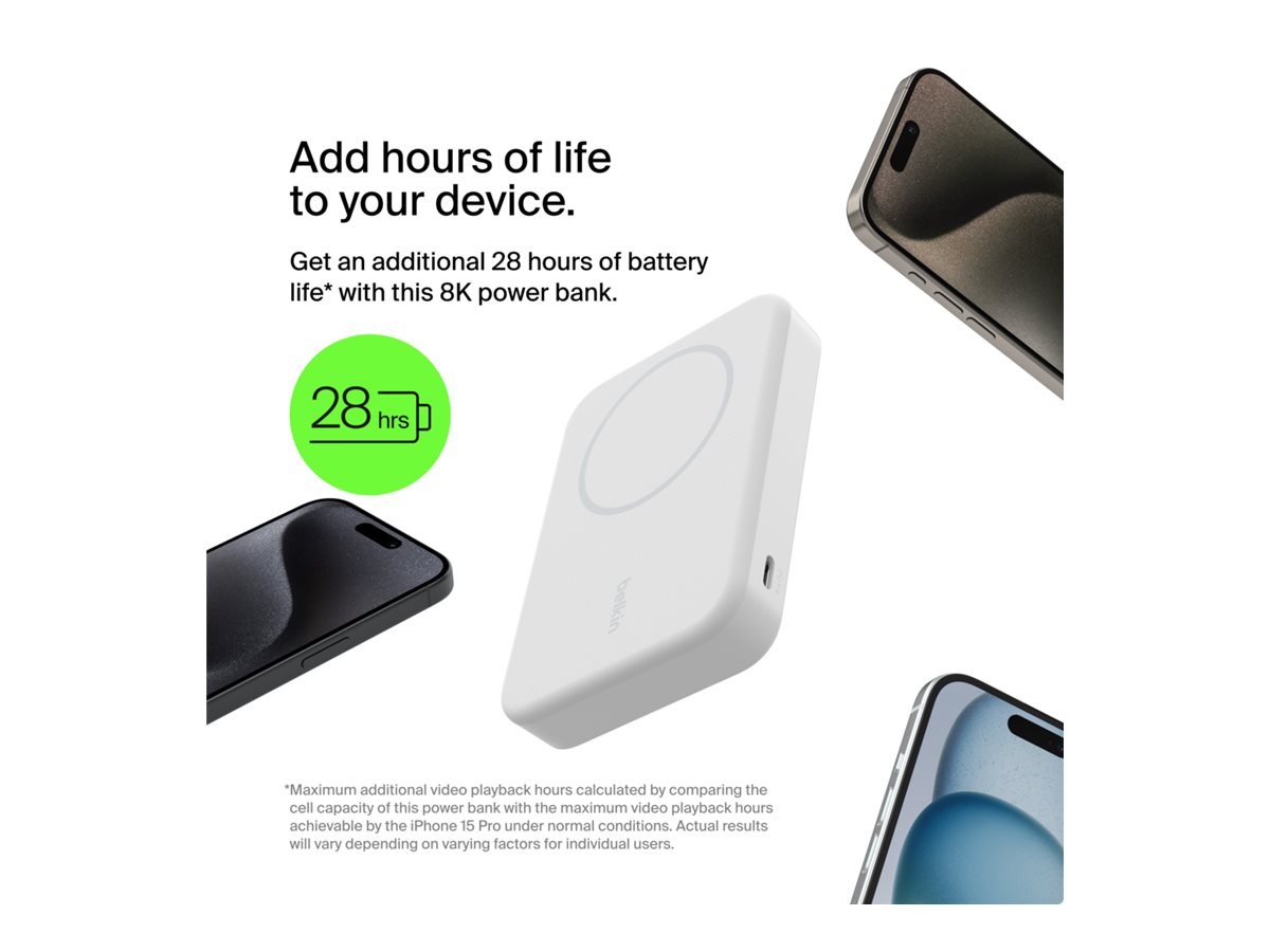 BoostCharge Pro Magnetische Powerbank Qi2 8K, white BoostCharge Pro Magnetische Powerbank Qi2 8K, white