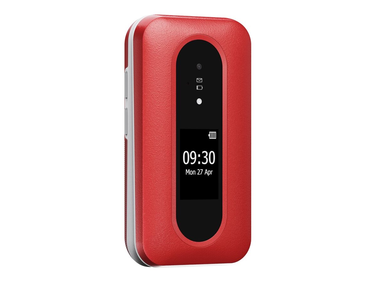 Doro Leva L30 4G, Grosstastenklapphandy, rot-weiss