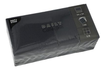 PAPSTAR Servietten Daily Collection schwarz 2lagig 24,0 x 24,0 cm, 150 St
