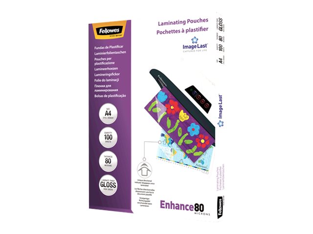 100 Fellowes Enhance80 ImageLast Laminierfolien glaenzend fuer A4 80 micron 100 Fellowes Enhance80 ImageLast Laminierfolien glaenzend fuer A4 80 micron