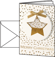 SIGEL Weihnachtskarten Confetti Star DIN A6, 10 St