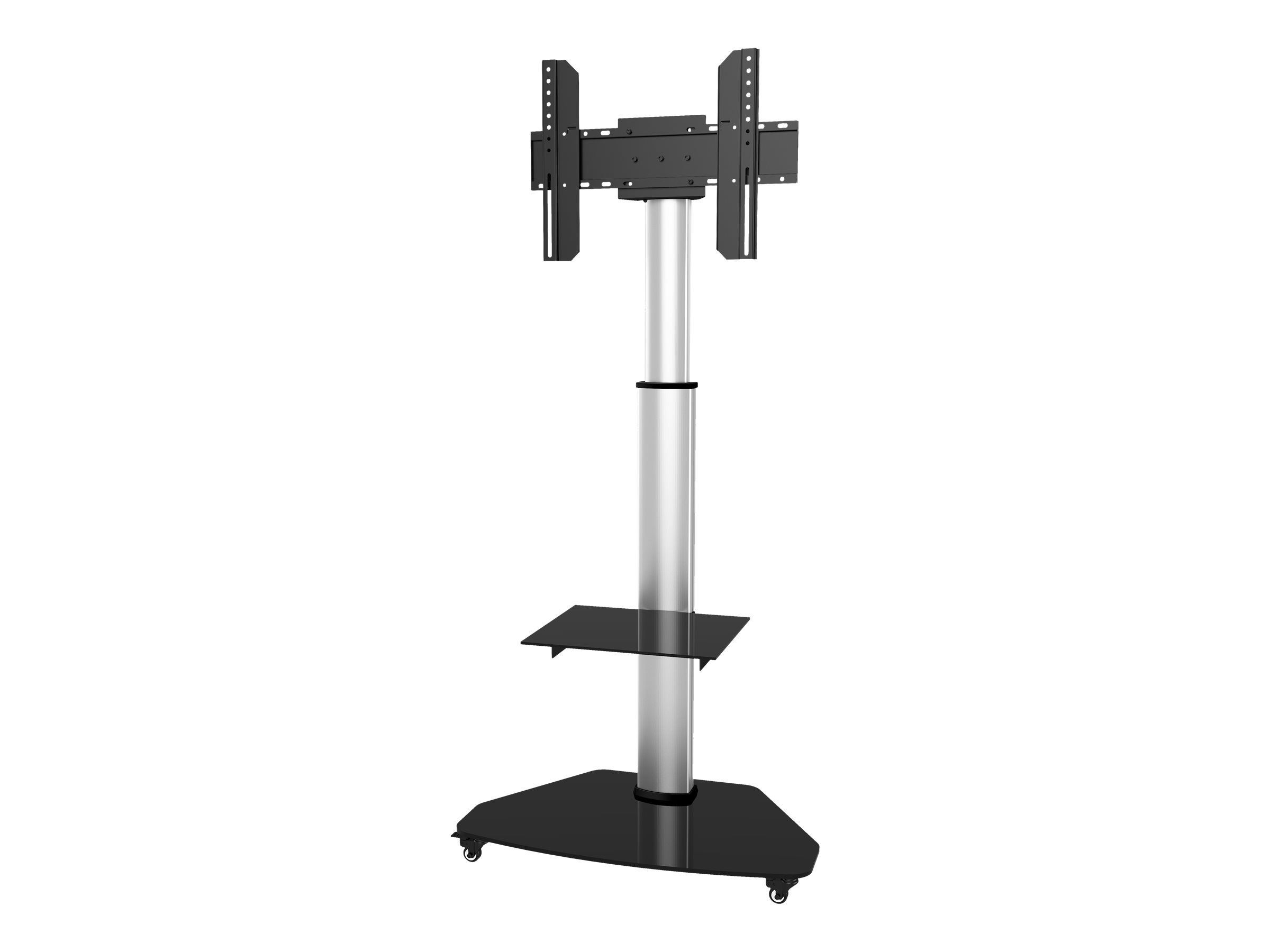 TECHLY TV Trolley silber fuer 37-70 LED LCD Fernseher max. VESA Groesse unterstuezt 600x400.Halterung kann um 90Grad gedreht werden. TECHLY TV Trolley silber fuer 37-70 LED LCD Fernseher max. VESA Groesse unterstuezt 600x400.Halterung kann um 90Grad gedreht werden.