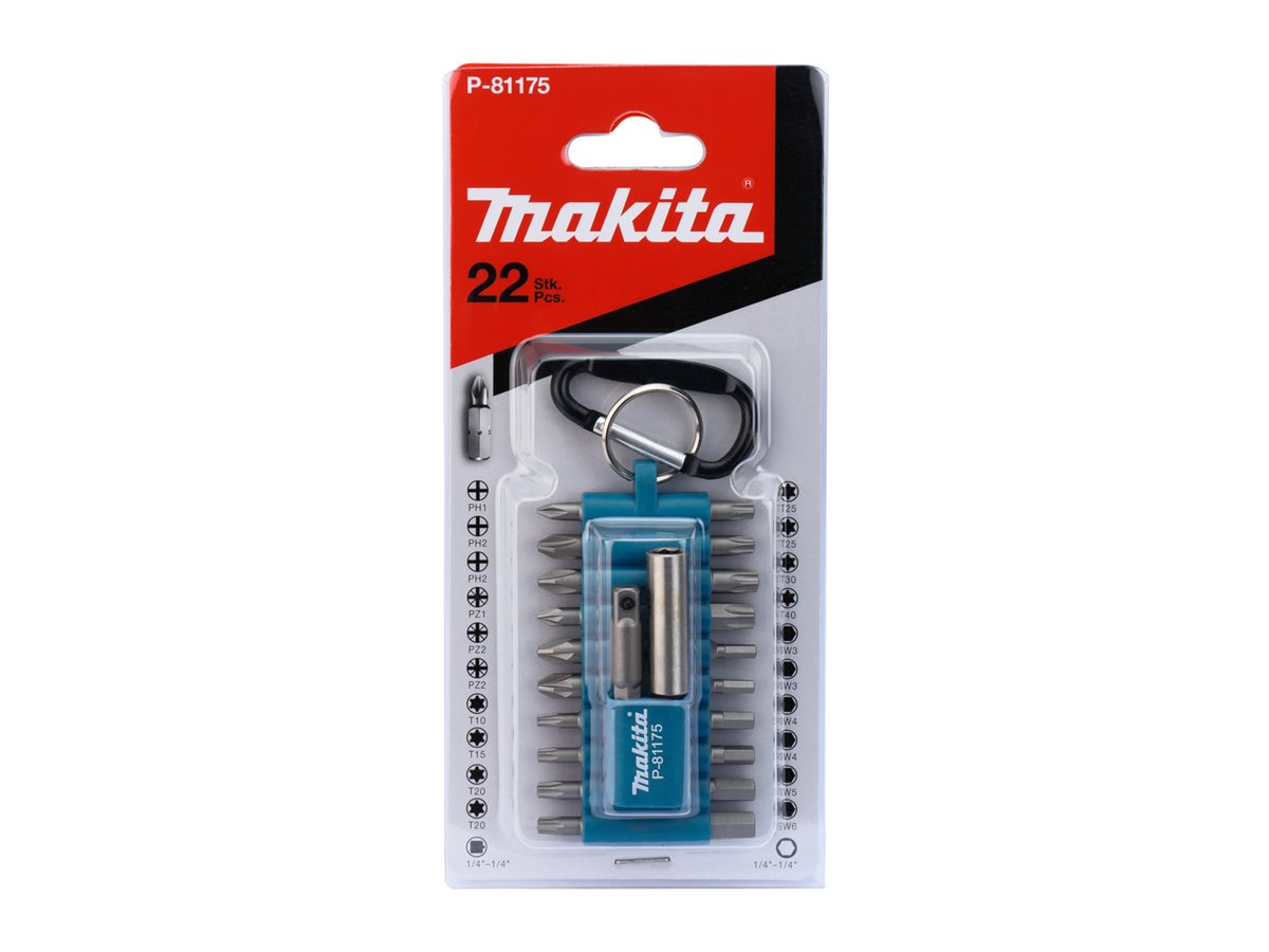 Makita BitSet P81175, 22tlg mit Karabiner