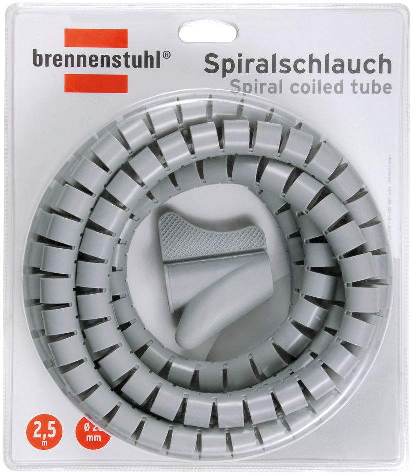 Brennenstuhl Kabelsammler Spiralschlauch L= 2,5 m, ?= 20 mm, grau