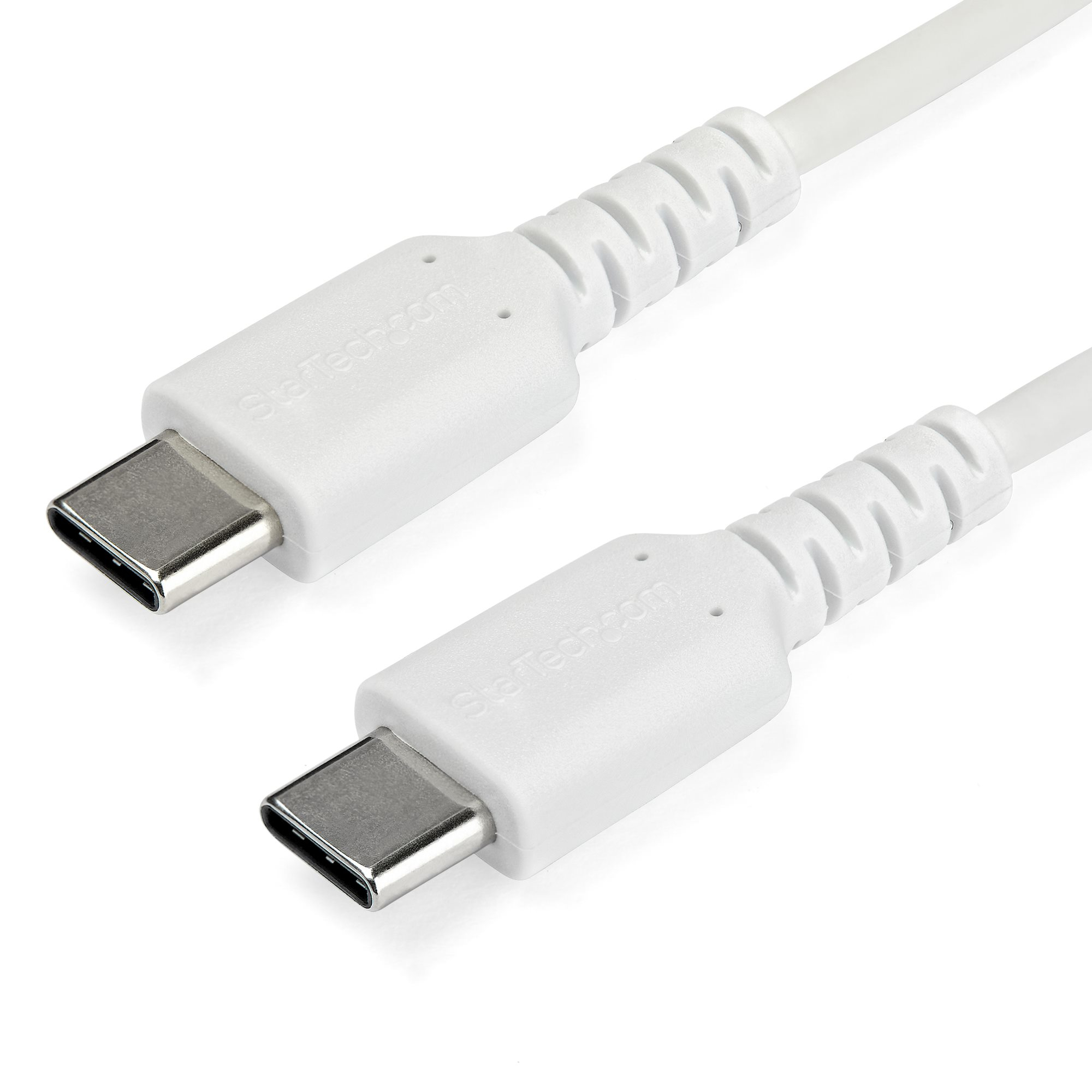 STARTECHCOM RUSB2CC2MW USBC Kabel 2m hochwertiges USB 20 TypC Datenübertragungs und Ladekabel StSt Weiss