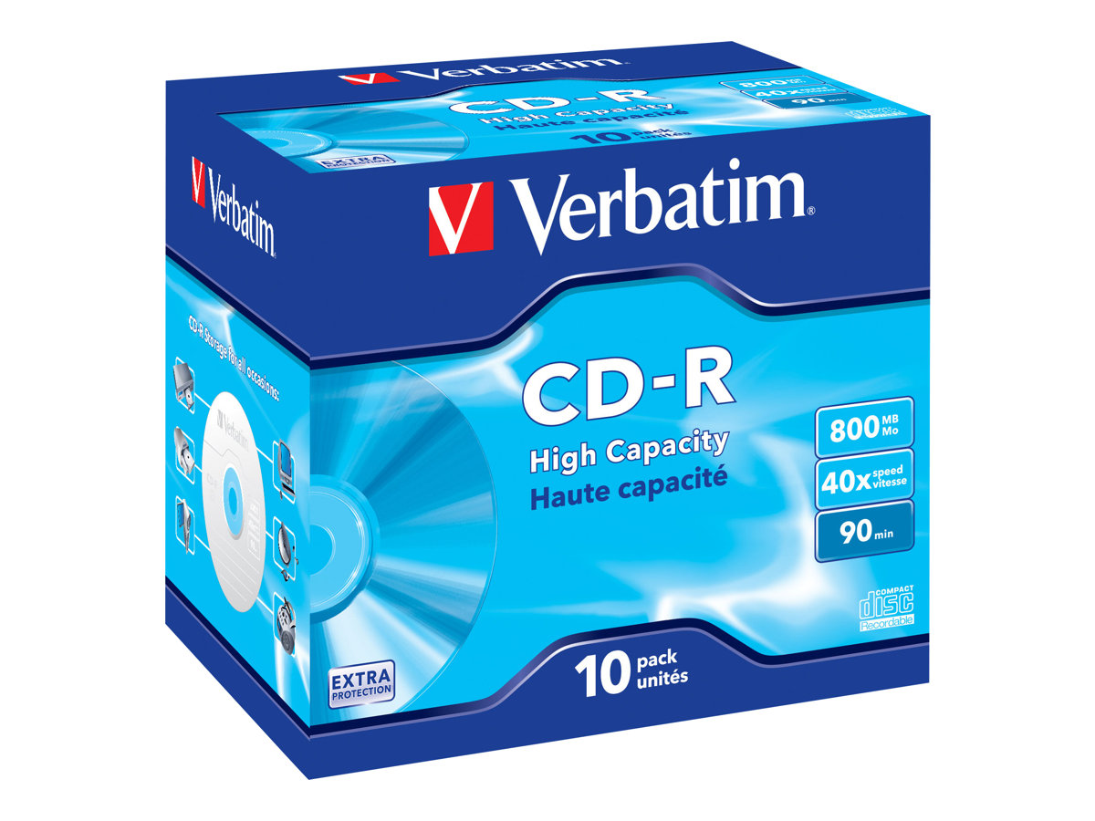 VERBATIM CDR90 800MB 40x (10) JC VERBATIM CDR90 800MB 40x (10) JC