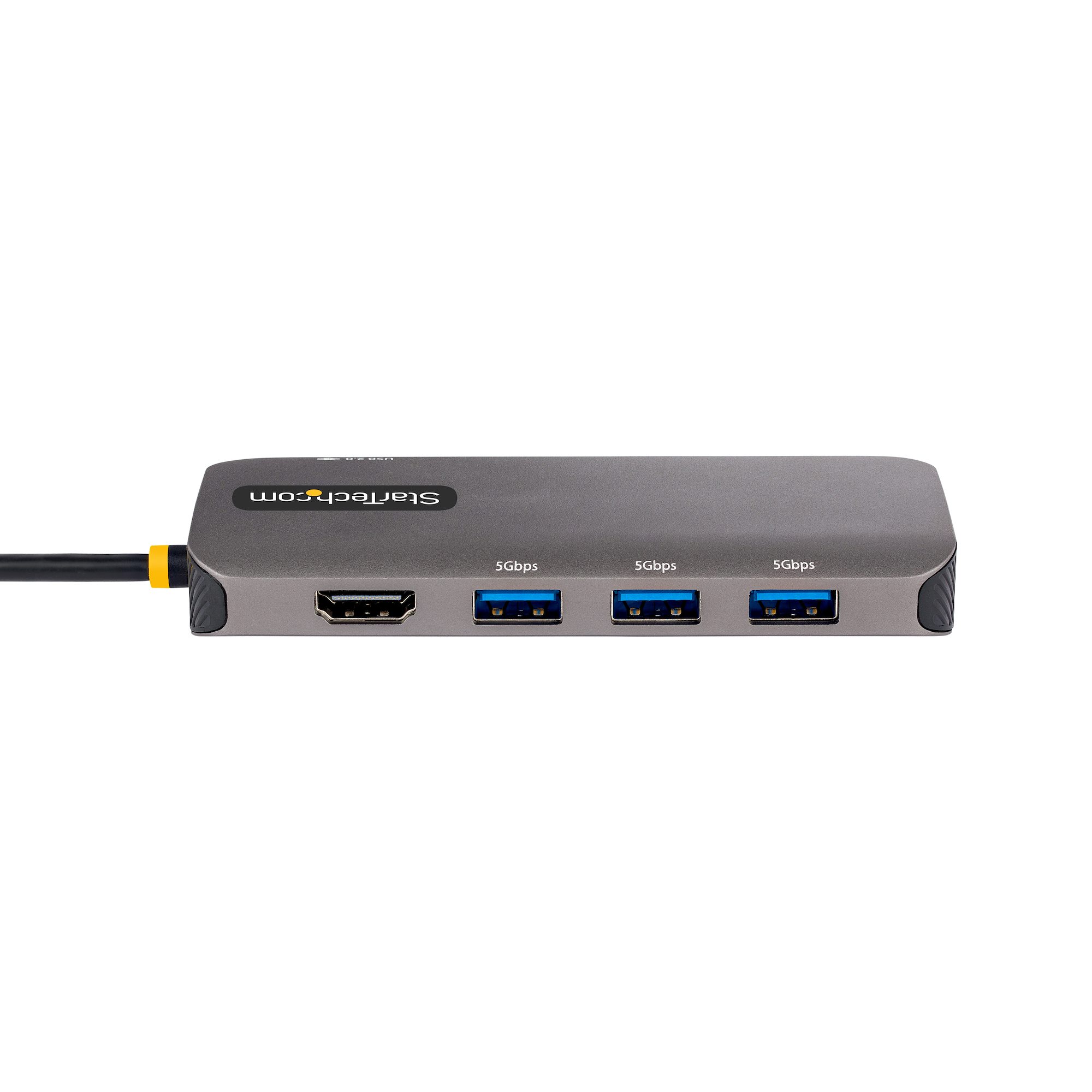 STARTECHCOM USB C Multiport Adapter 4K 60Hz HDMI HDR10 Video 3 Port 5Gbps USBA Hub 100W PD PassThrough GbE Mini Travel Dock
