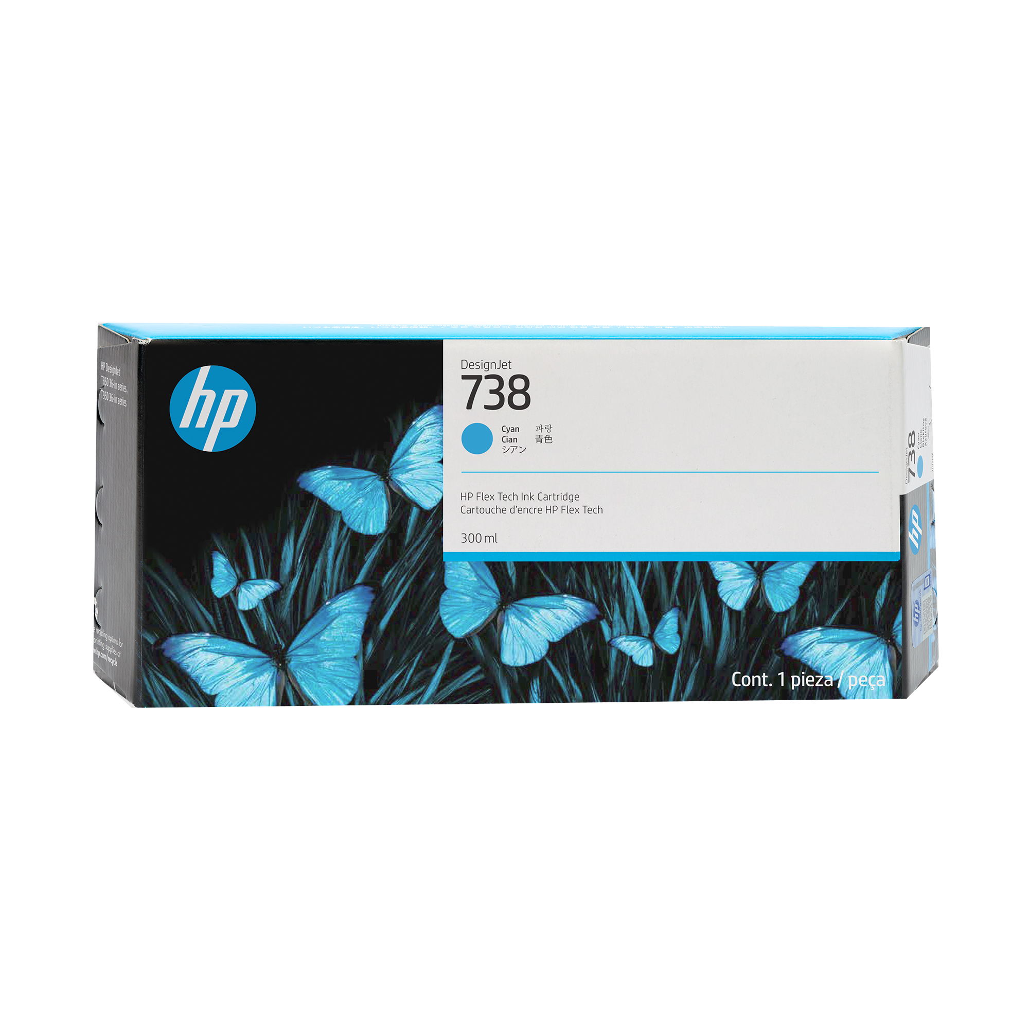 HP 738676M6A cyan Druckerpatrone