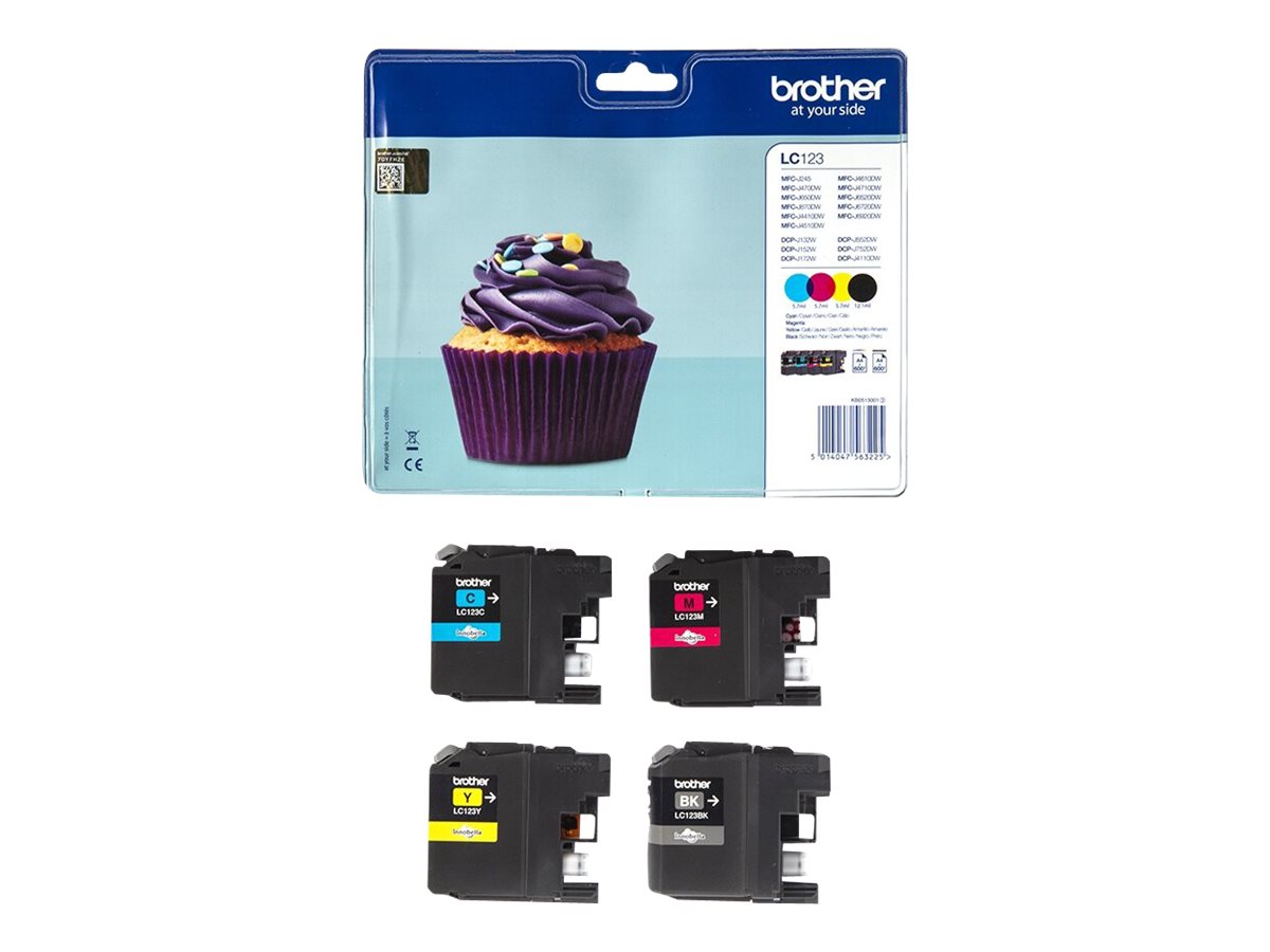 LC123VALBP BROTHER MFC Tinte (4) cmyk ST LC123VALBP BROTHER MFC Tinte (4) cmyk ST