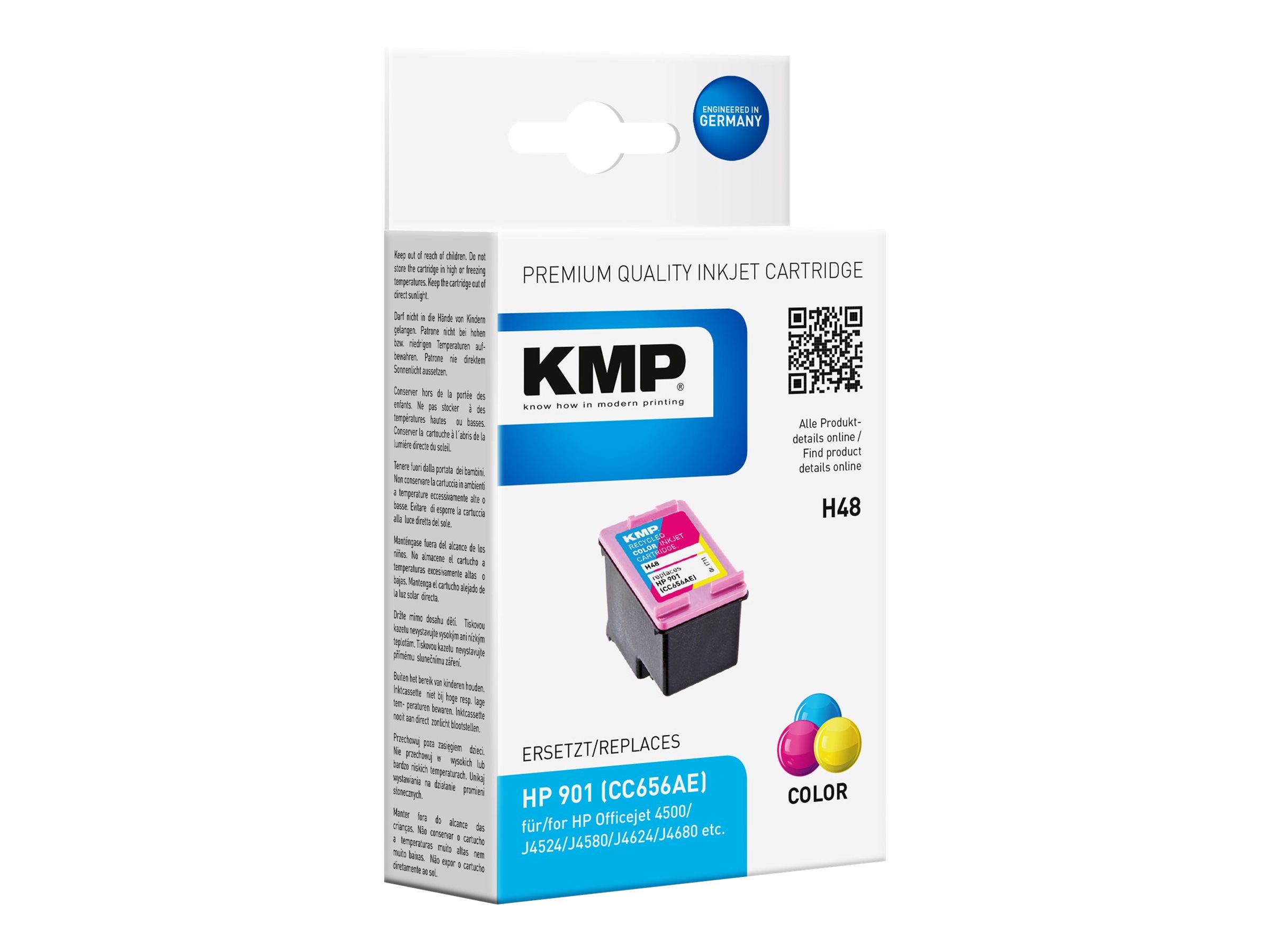 KMP H48 color Druckerpatrone kompatibel zu HP 901XL (CC656EE) KMP H48 color Druckerpatrone kompatibel zu HP 901XL (CC656EE)