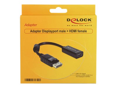 Delock Adapter Displayport Stecker zu HDMI Buchse 22,5cm Delock Adapter Displayport Stecker zu HDMI Buchse 22,5cm