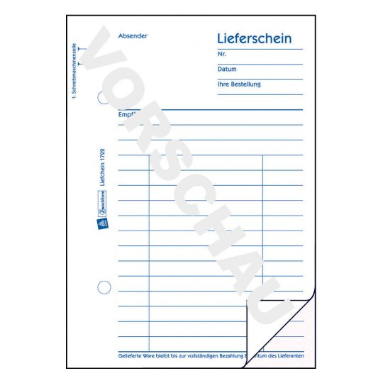 AVERY Zweckform Lieferschein Formularbuch 724 AVERY Zweckform Lieferschein Formularbuch 724