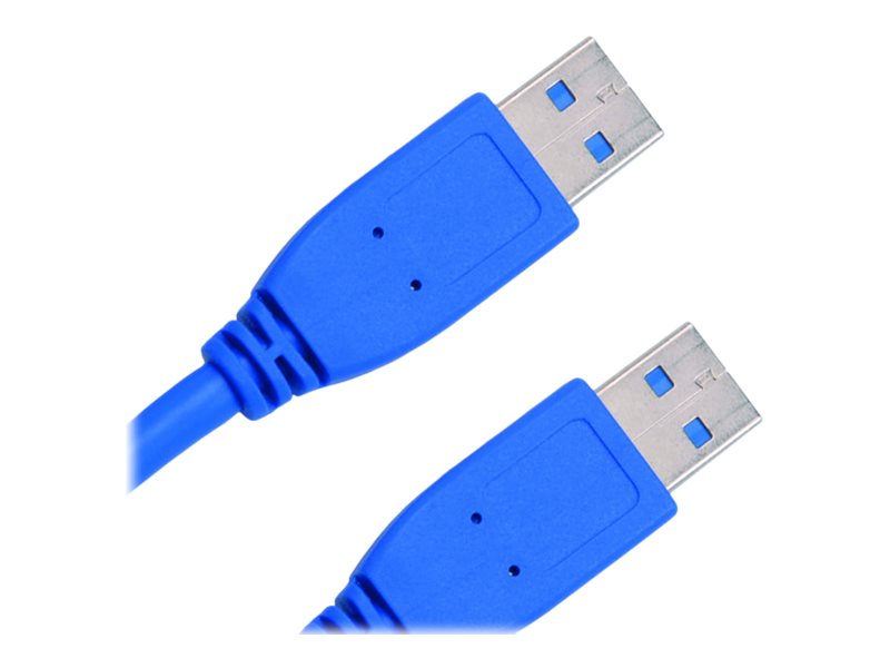 JOUJYE CC 130-2,0m USB3.0 Kabel SteckerA/A Blau Kupferleitung AWG30 bis 5GBit/s 3-fache Abschirmung u. dichter Geflechtschirm