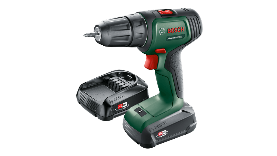 BOSCH Home Garden UniversalDrill 18V AkkuBohrschrauber 18,0 V, mit 2 Akkus