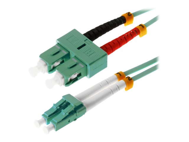 helos LWL Patchkabel LC/SC Duplex 50/125µm OM3 aqua 0,5m helos LWL Patchkabel LC/SC Duplex 50/125µm OM3 aqua 0,5m