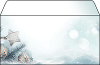25 SIGEL Weihnachtsbriefumschlaege Snow Star DIN lang ohne Fenster