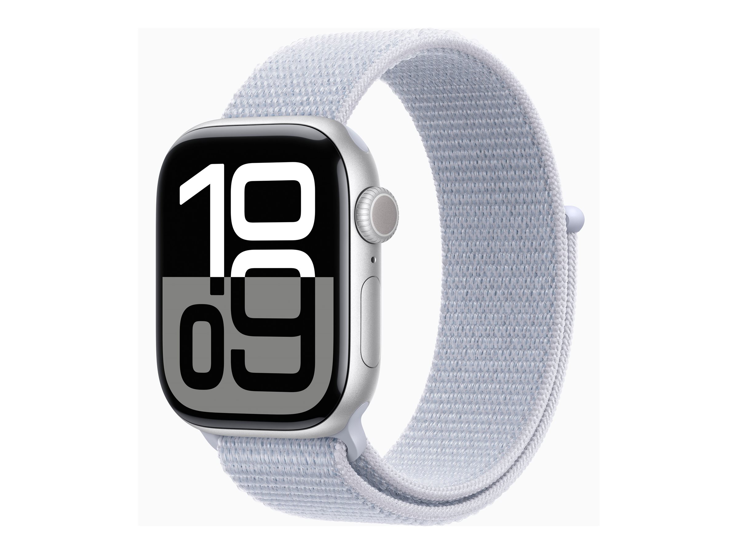 APPLE Watch Series 10 GPS + Cellular 42mm Silver Aluminium Case with Blue Cloud Sport Loop APPLE Watch Series 10 GPS + Cellular 42mm Silver Aluminium Case with Blue Cloud Sport Loop
