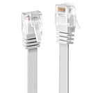 LINDY Cat.6 Flachband Patchkabel weiss, 0,3m Ohne Schirmung