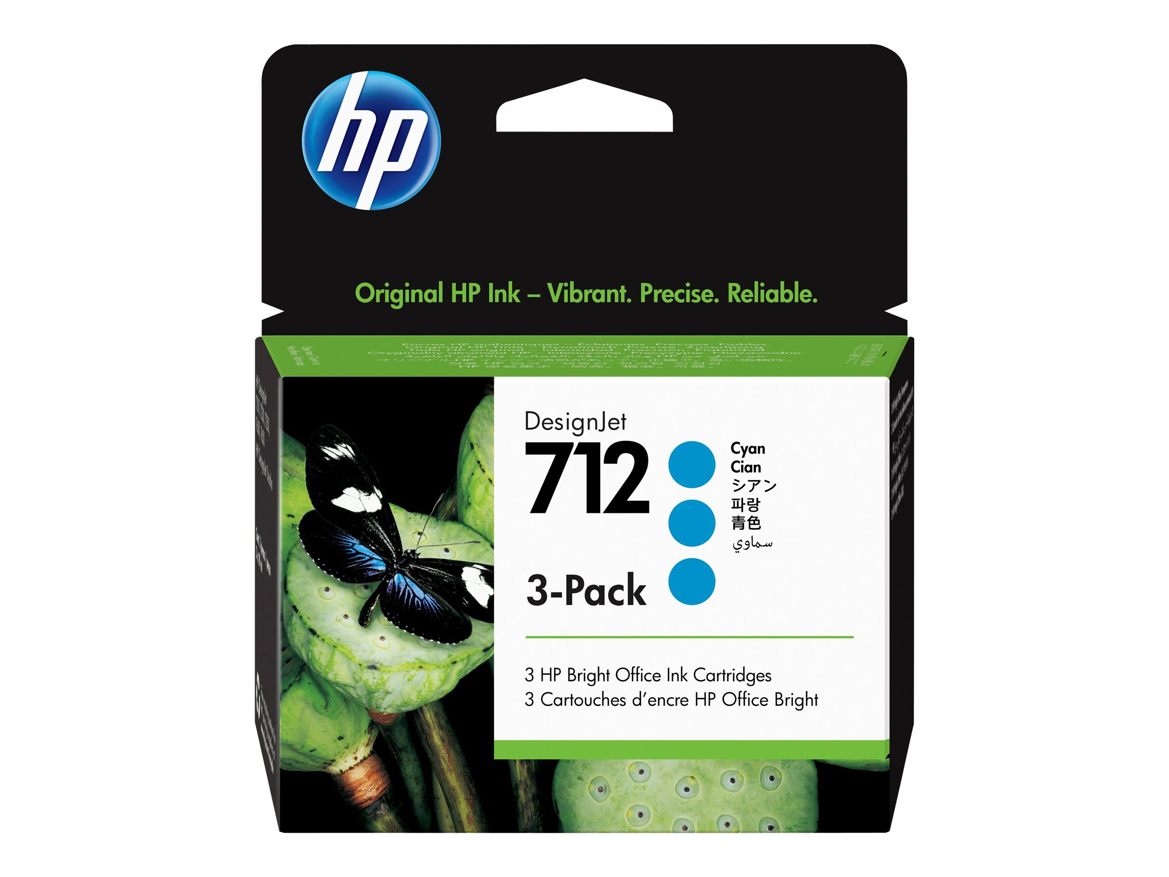 HP 712 (3ED77A) cyan Druckerpatronen, 3er-Set
