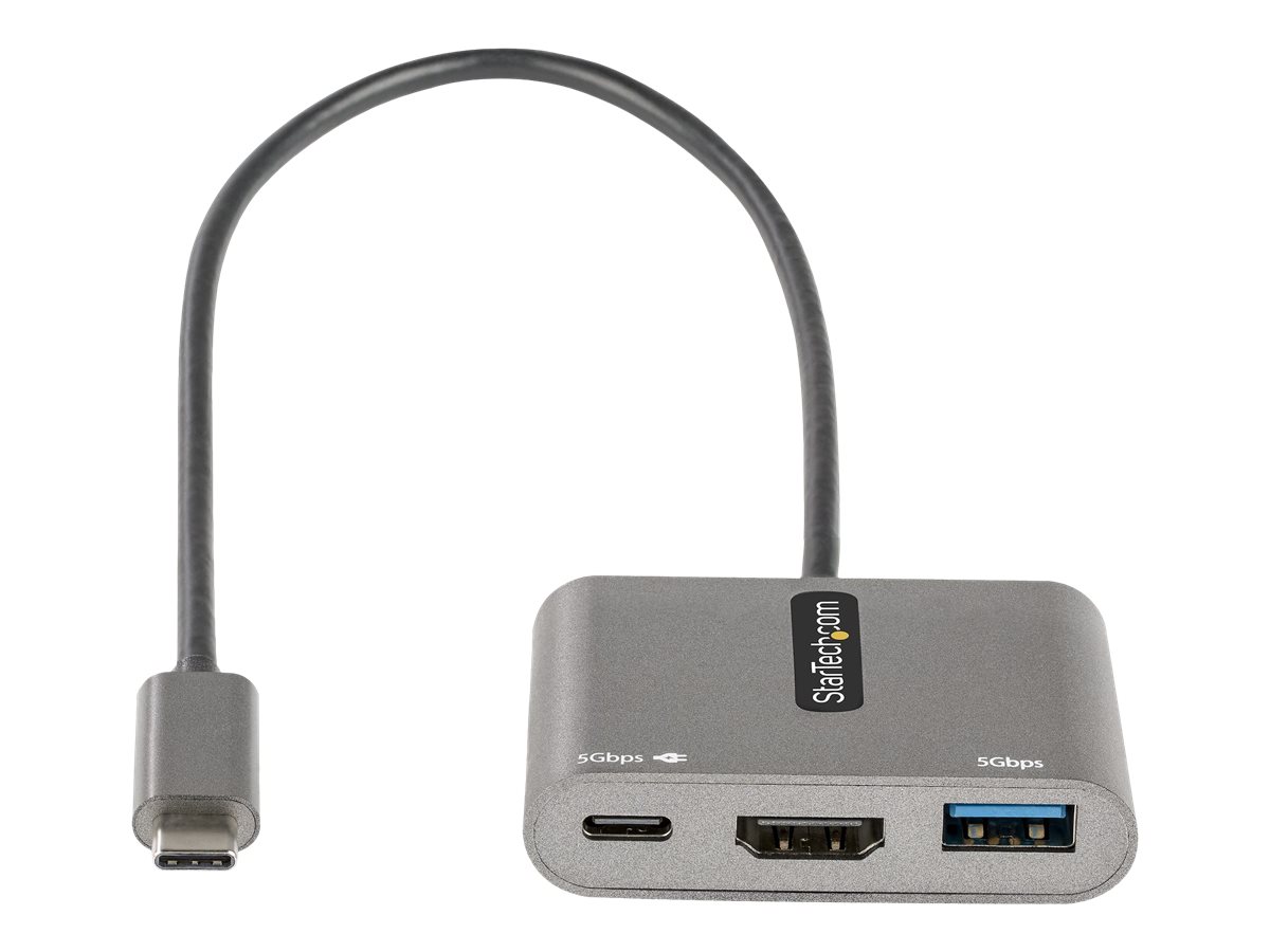 STARTECH.COM USB-C to HDMI Multiport Adapter 4K 100W PD USB 3.0 Hub 5Gbit/s USB-C zu HDMI Dock/Reiseadapter mit Stromversorgu STARTECH.COM USB-C to HDMI Multiport Adapter 4K 100W PD USB 3.0 Hub 5Gbit/s USB-C zu HDMI Dock/Reiseadapter mit Stromversorgu