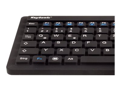 KEYSONIC KSK-3230IN Hygiene Tastatur wasserdichte Tastatur mit DE-Layout 87 plus 12 Funktionstasten Antimikrobischer Silikonschutz KEYSONIC KSK-3230IN Hygiene Tastatur wasserdichte Tastatur mit DE-Layout 87 plus 12 Funktionstasten Antimikrobischer Silikonschutz