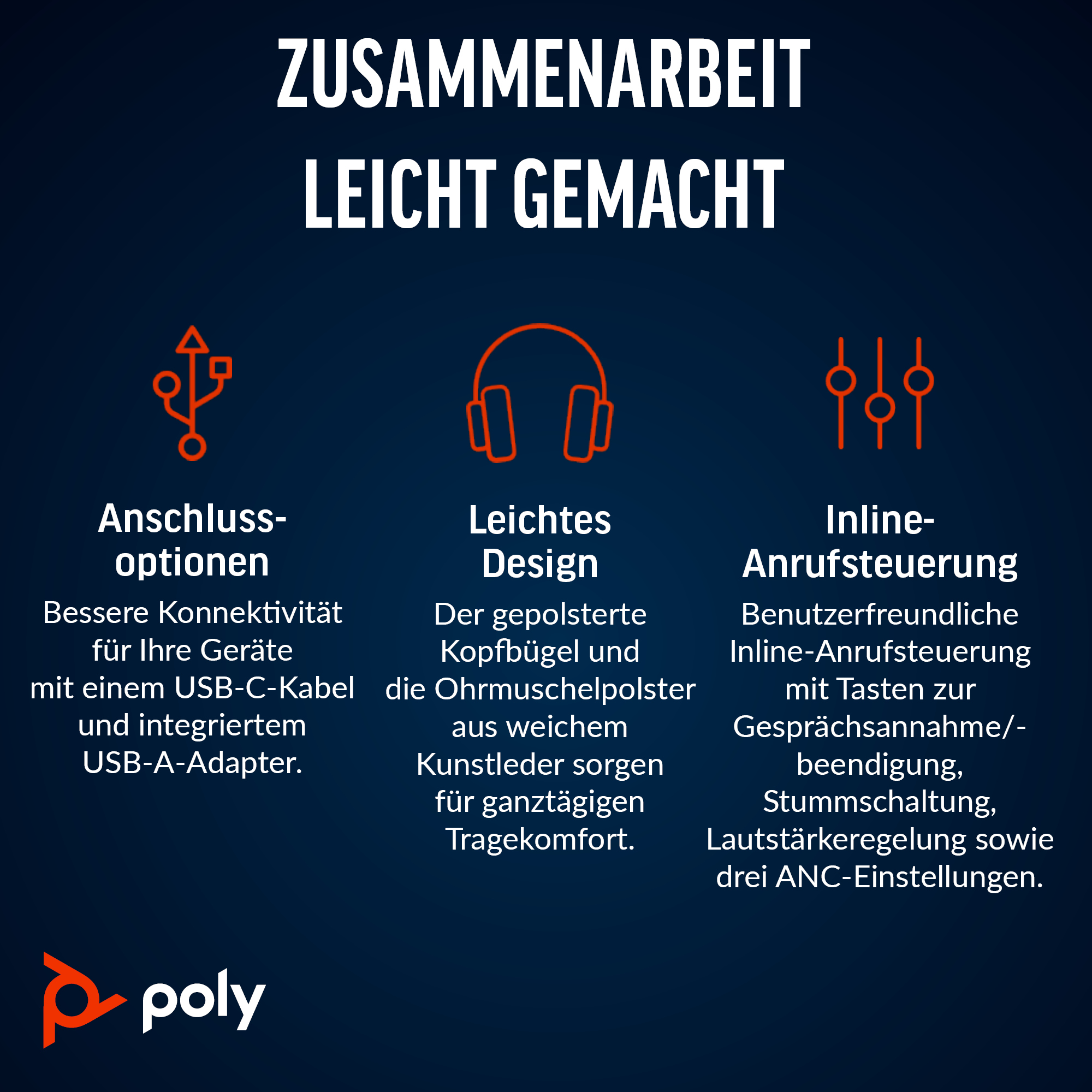 Poly Headset Blackwire C8225M Stereo USBCA Teams