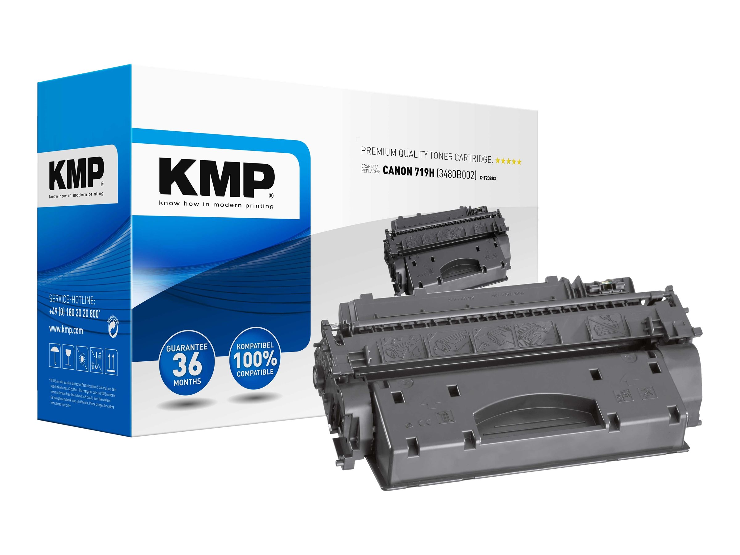 KMP C-T238BX schwarz Toner kompatibel zu Canon 719H BK KMP C-T238BX schwarz Toner kompatibel zu Canon 719H BK