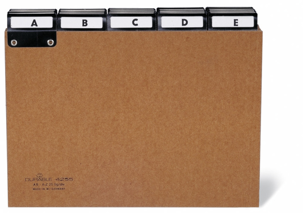 DURABLE Karteikartenregister A-Z braun DURABLE Karteikartenregister A-Z braun