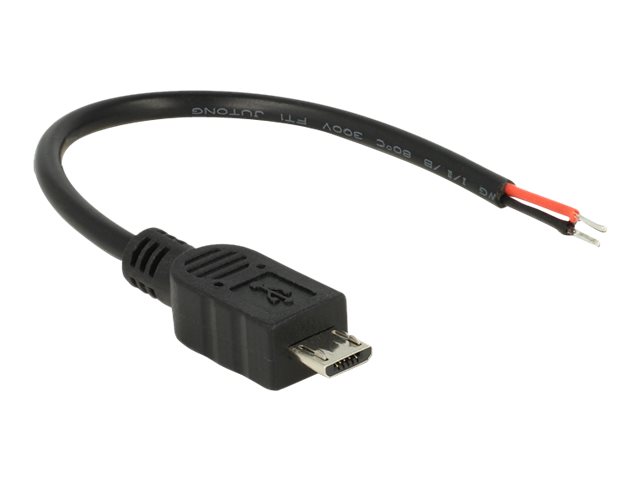 Delock Kabel USB 2.0 Micro-B Stecker > 2 x offene Kabelenden 10 cm Raspberry Pi Delock Kabel USB 2.0 Micro-B Stecker > 2 x offene Kabelenden 10 cm Raspberry Pi