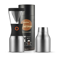 Asobu - Cold Brew Kaffeebereiter Silber ColdBrew 2Go. Innovativer ColdBrew Bereiter mit isoliertem Behälter. Eisgekühlter Kaffee kann so einfach sein.