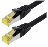 helos Patchkabel Cat 6a SFTP RJ45 schwarz 1m AWG267 LSZH GHMT
